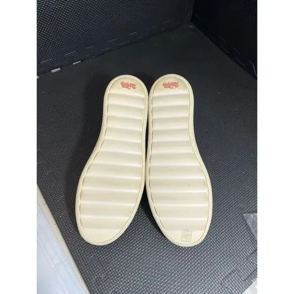 COACH Women's Slip On Sneaker Loafer White Pink Petal Trim Size 10 Leather - Picture 5 of 8